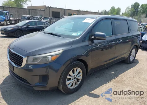 2015 Kia Sedona Lx из США, поврежденный, VIN KNDMB5C11F6044723